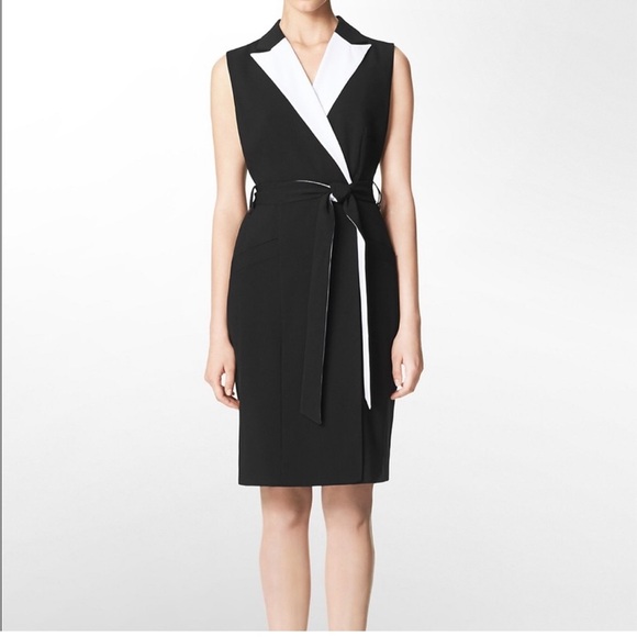 Calvin Klein Dresses & Skirts - Calvin Klein Women's Belted Wrap Colorblocked Dress